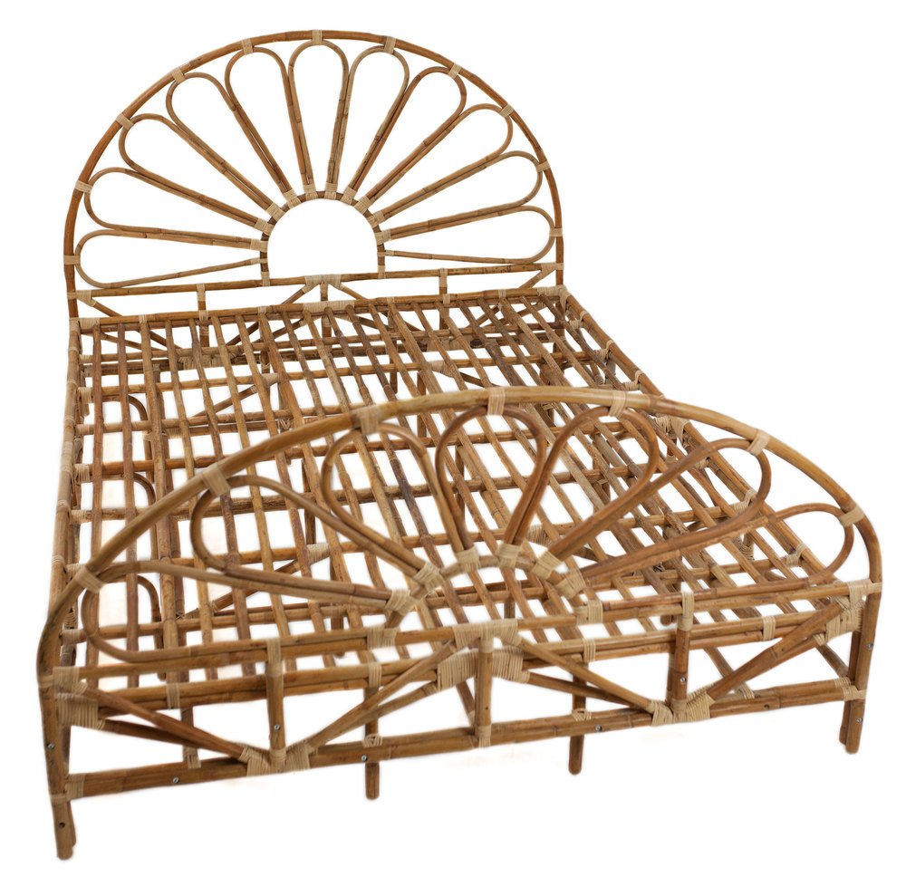 Rotan bed Rond