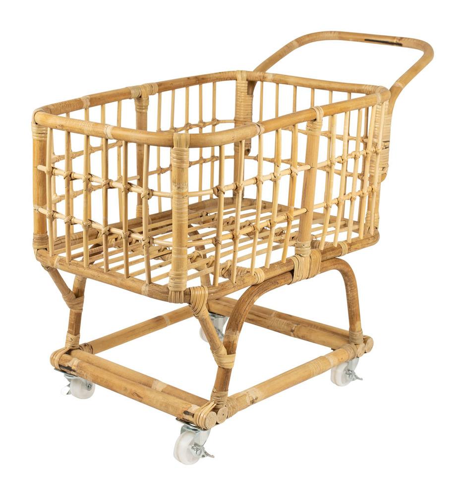 Rotan winkelwagen