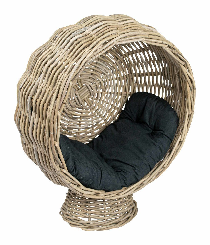 Rotan kattenmand rond