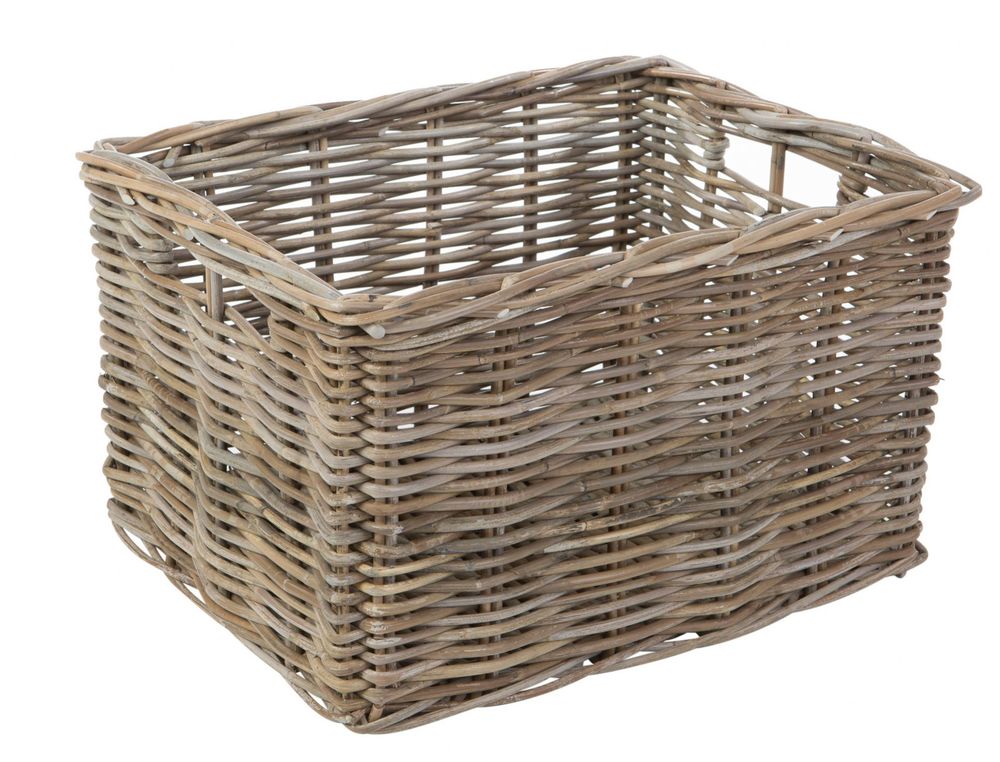 Regalkorb Rattan Grau 