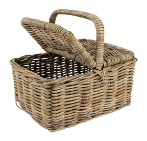 Rieten picknickmand rotan 9171GR