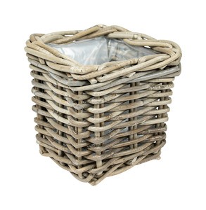 Rotan plantenmand 18x18x14 cm