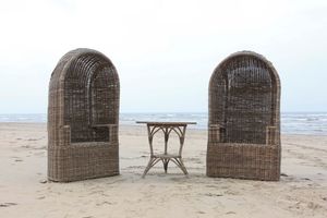 Rotan strandstoel Jumbo grijs 