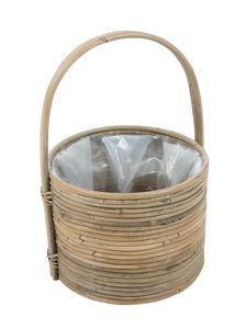 Rotan plantenpot met hengsel