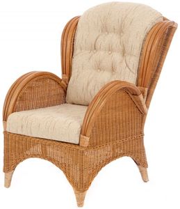 Rieten fauteuil Florida honing kleur 